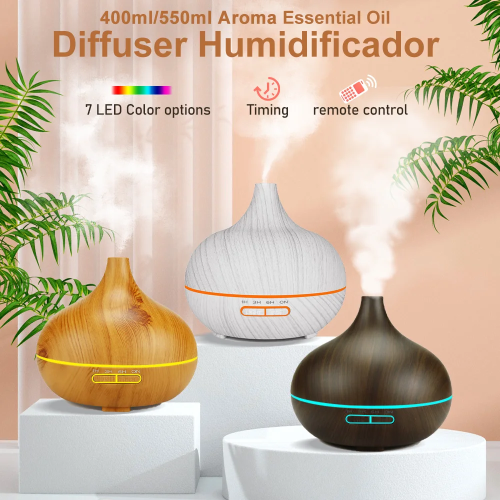 400/550ml Aroma Essential Oil Diffuser Aromatherapy Ultrasonic Air