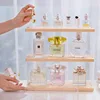 Perfume Organizer Dustproof Transparent Cosmetic Skincare Display Stand Acrylic Solid Wood Dressing Table Desktop Storage Box 1