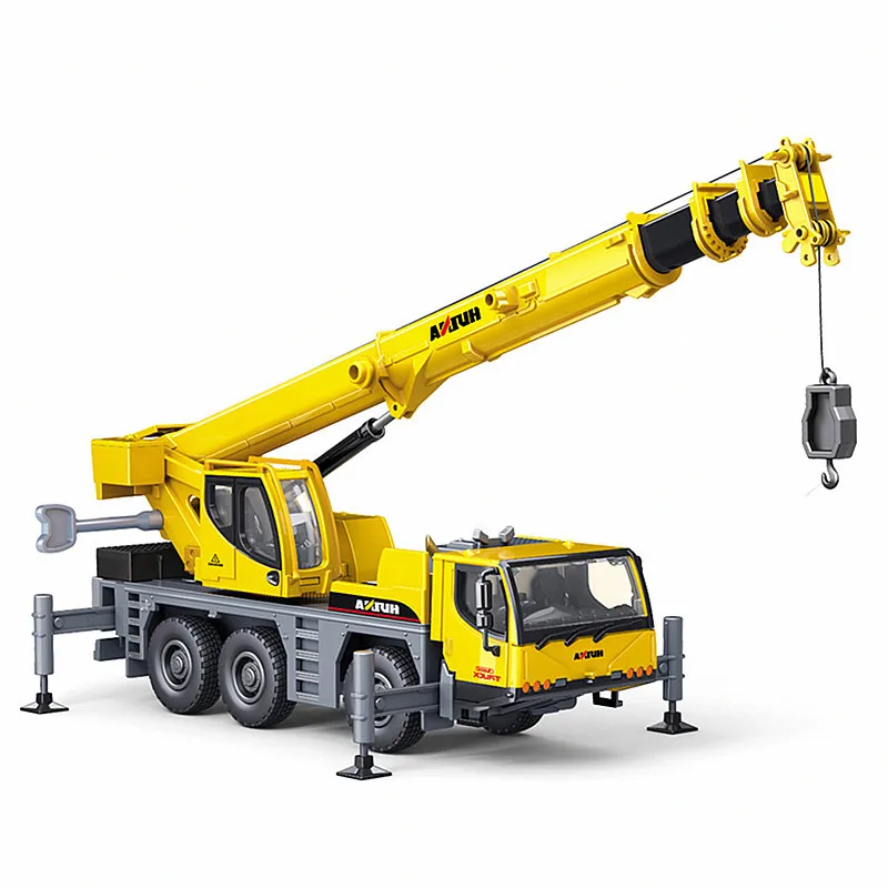 Huina 1702 Alloy Crane Model 1:50 70Cm Simulation Cars Trucks Construction Engineering Collection Toys for Kids Children's Gift