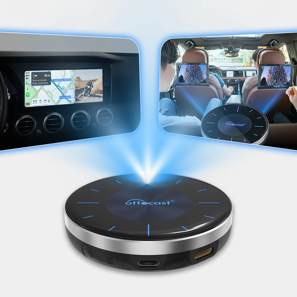 Ottocast Car Play AI TV Box Wireless CarPlay Android Auto P3