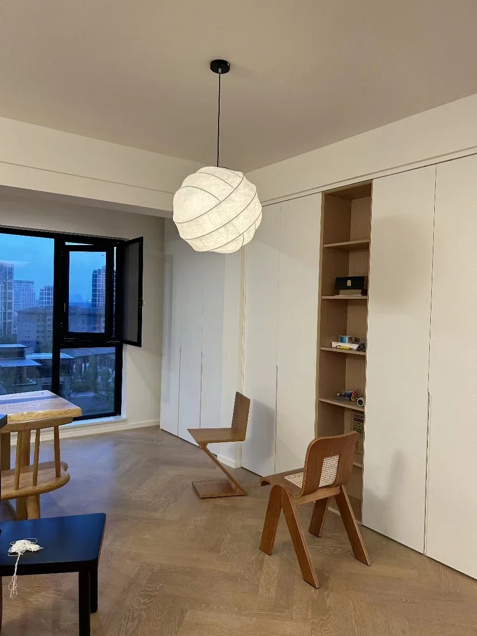 Description Picture 5 of itemWabi Sabi Silk Japanese Pendant Lights Nordic LED Hanging Lamp Dining Living Room Kitchen Island Home Decor Lustre Chandelier