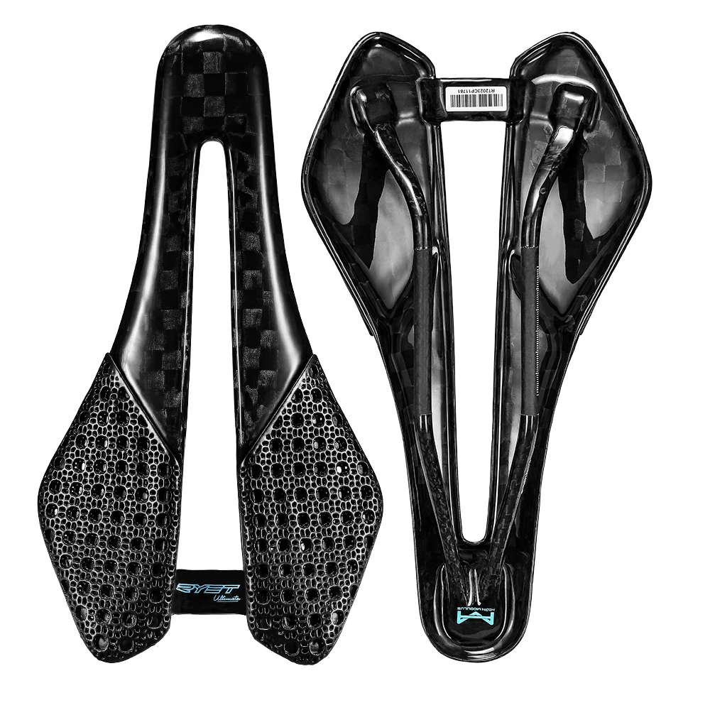 Sattel Carbon 3D-Druck Carbon Fahrradsattel  Ultraleicht 120g, 250x140mm,  Fr Rennrad