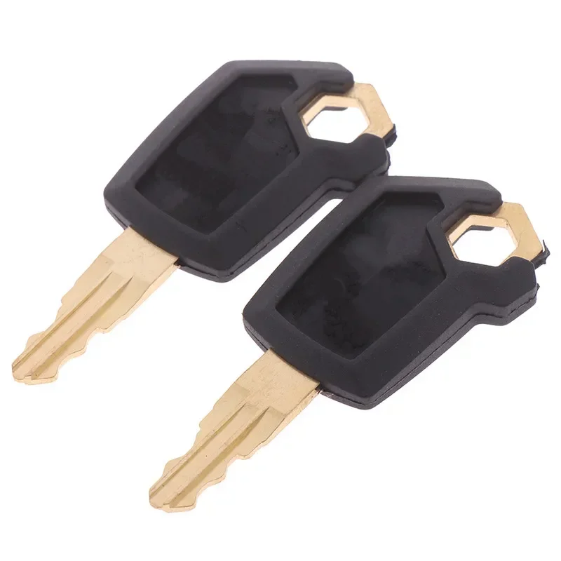 2PCS 5P8500  Key For  Heavy Equipment Ignition Loader Dozer Metal & Plastic Black & Gold