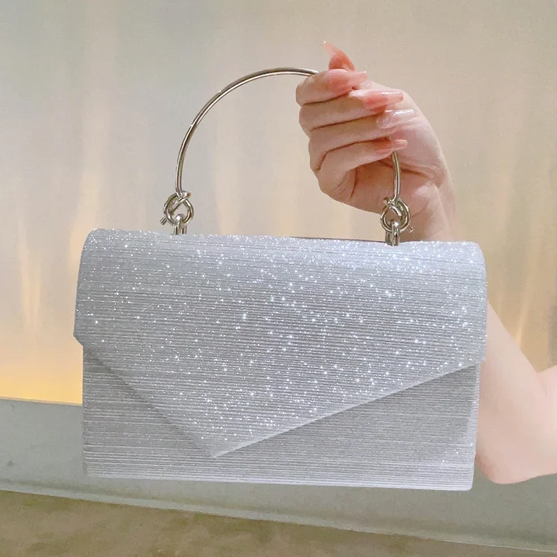 

Glitter Evening Clutch, Elegant Dinner Purse, Formal Banquet Handbag For Wedding Party Prom