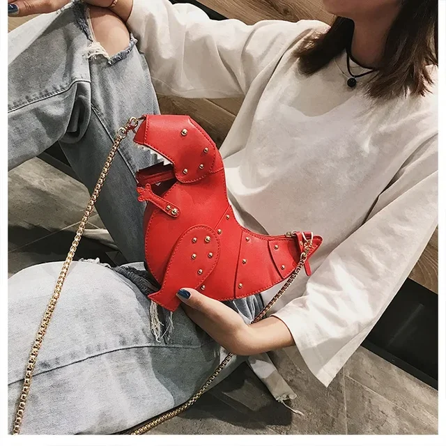 Borsa A Tracolla A Forma Di Dinosauro - In PU Per Donne E Ragazze, Design Unico, Leggera E Pratica - Foto 11