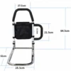 Elderly Adults Bed Rails with Dual Handles Easily Install Carbon Steel Material Sturdy 150kg Load Bearing with Storage Pocket 5