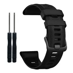 Premium Silicone Watchband - Durable and Stylish Wristband Strap - 22mm (Black)