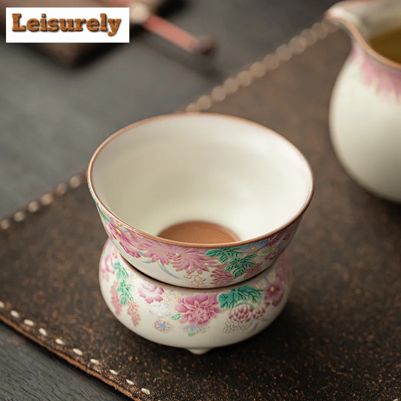 Lard Jelly Small Garden Tea Separator Infusor Handmade Tea Strainer Dispenser Tea Maker Tea Filter Tableware Accessories Craft