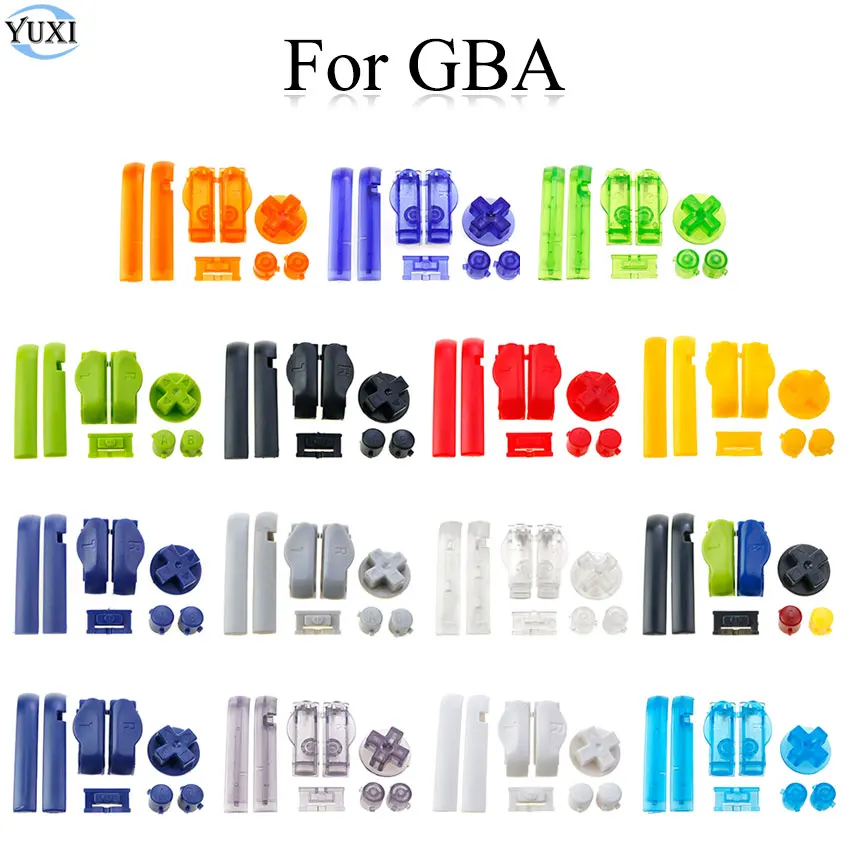 

YuXi AB L R Buttons Keypads For Gameboy Advance Buttons Frame For GBA D Pads Power ON OFF Buttons