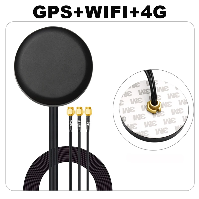 GPS+WIFI+4G Antenna WIFI Bluetooth 4G GPS GSM three in one combination outdoor waterproof cabinet chassis antenna SMA Male RG174