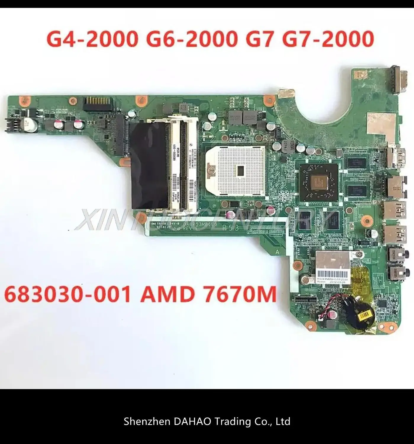 

683030-001 683030-501 683030-601 для HP G4-2000 G6-2000 G7-2000 материнская плата для ноутбука DA0R53MB6E0 DA0R53MB6E1 HD7670M 100% тест