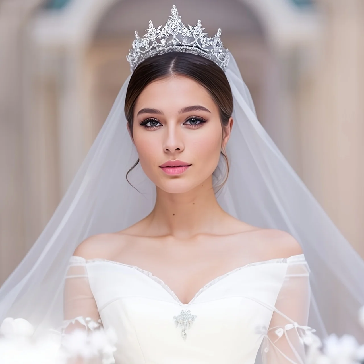 Fashion Silver Color Bridal Crowns For Wedding Hair Accessories Crystal Princess Tiaras Diadem Women Hair Accessories