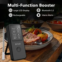 Wireless Bluetooth Meat Thermometer Digital Probes with HD Display & APP Monitoring for Rotisserie Grill BBQ Smoker Steak 1