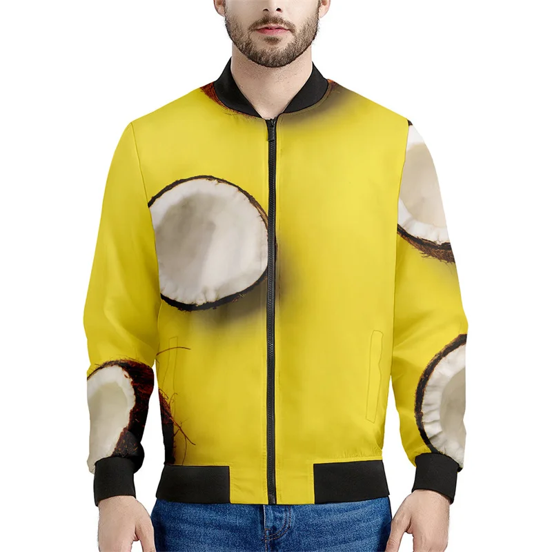 thumbnail image 1 of Chaquetas con estampado 3D de coco para hombres y niños, sudadera holgada de primavera y otoño, chaqueta bomber informal de calle con cremallera, abrigo para mujer, 1 of 4