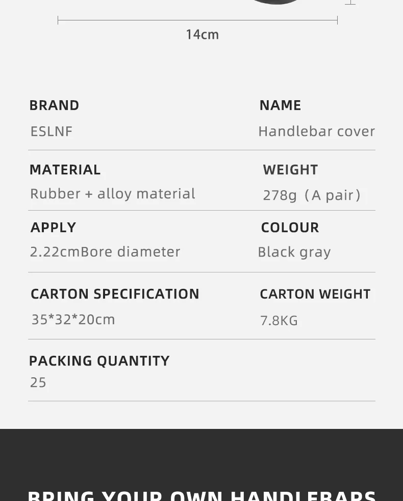 Description Picture 5 of itemShockproof Bike Handlebar Grips Anti-slip Mountain Bike Grips Comfortable Ergonomic Road Bicycle Handlebar Grip Bike Accessories