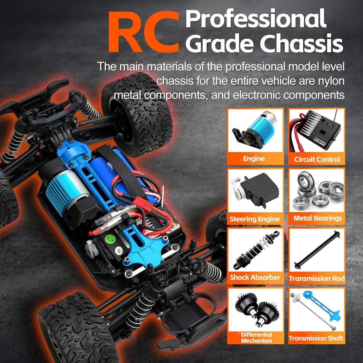 High Speed 4WD Remote Control Car Toy for Kids