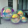 Iridescent Inflatable Mirror Ball Big Shiny Balls Airtight Giant Mirror Balloon Large PVC Sealed Sphere For Wedding Decoration 1