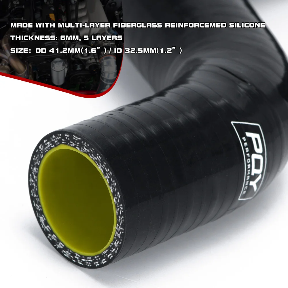 Silicone Radiator Hose Kit (6-Piece) For Honda Civic Type-R EK/EG B16A B18C B20B 1992-2000 – Black