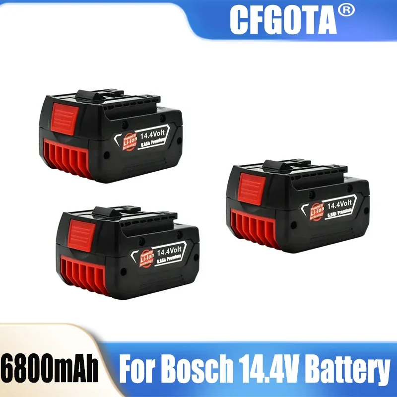 

Аккумулятор 6800 мАч для электроинструмента Bosch, 14,4 В, сменный литий-ионный аккумулятор Ач для GBH GDR GSR1080 DDS180 BAT614G