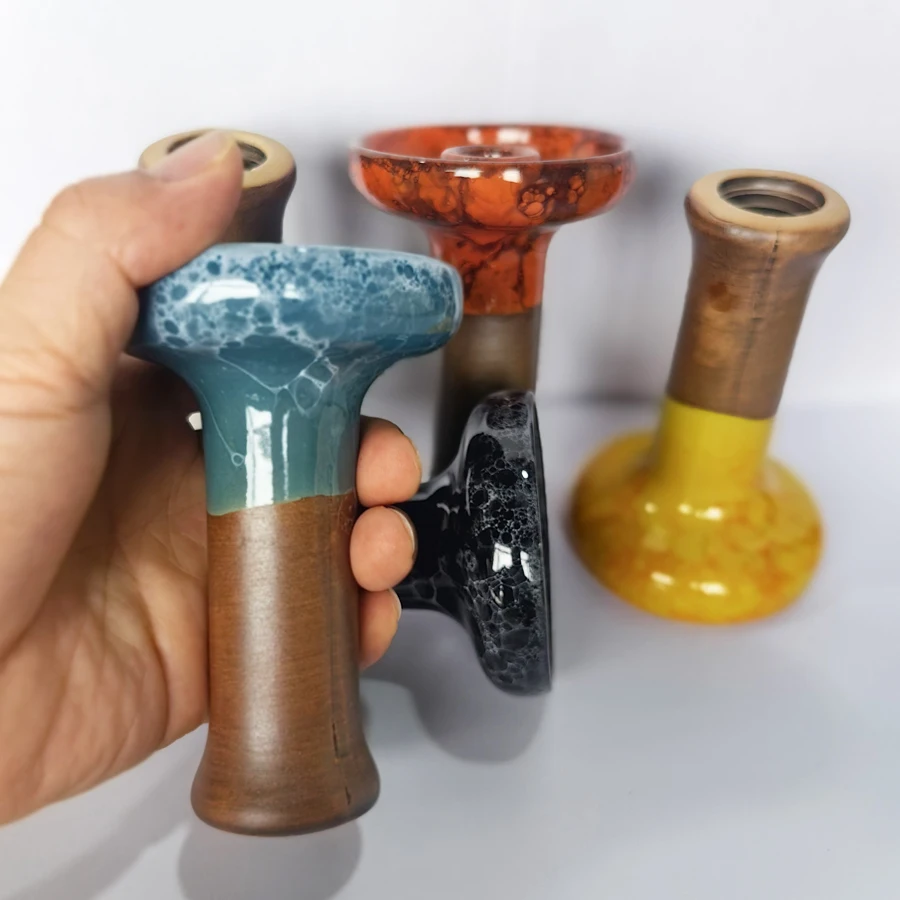 Premium Ceramic Hookah Bowls Narguile Head Bowl Nargile Shisha Smoking Accessories 1pcs Clay Hookah Bowls hookah accessories