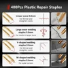 USB Rechargeable Plastic Welder Upgrade Handle Cordless 400PCS Hot Staple Gun LED Plastic Welding Car Bumper Repair Kit 3