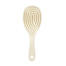 Hollow Out Scalp Massage Detangling Hair Brush for Fast Blow Drying and Styling (White)