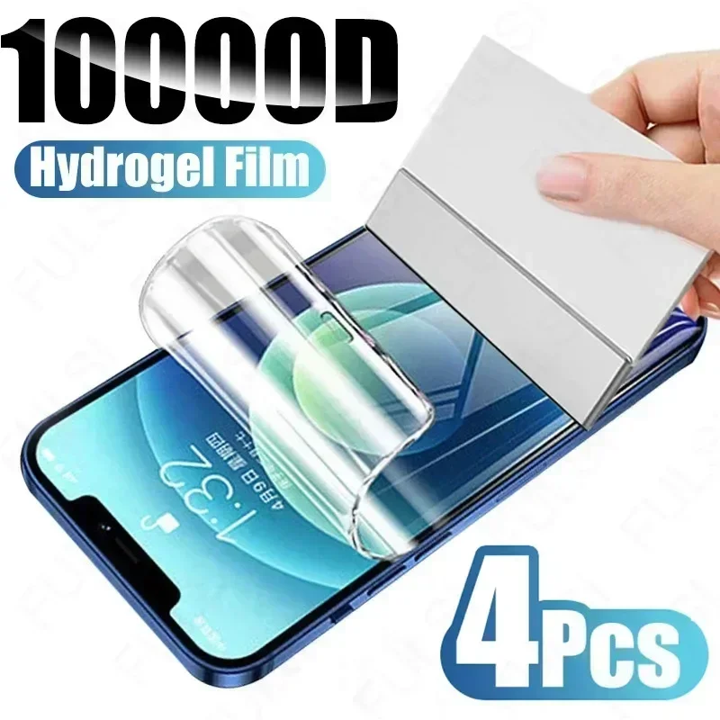 

4 шт., Гидрогелевая Защитная пленка для iPhone 11 13 12 14 Pro 15 X XS Max XR