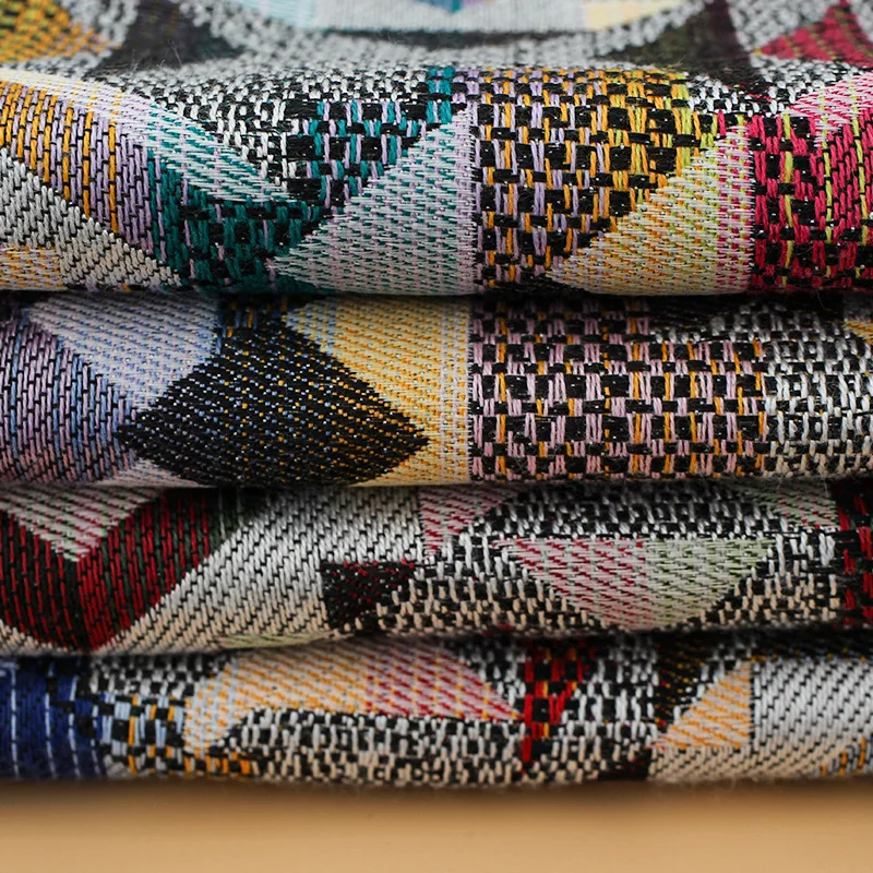 

Геометрическая жаккардовая ткань, окрашенная в пряжку, модное женское платье, юбка, наволочка для дивана, повседневная одежда, пошив, дизайнерская ткань, оптовая продажа