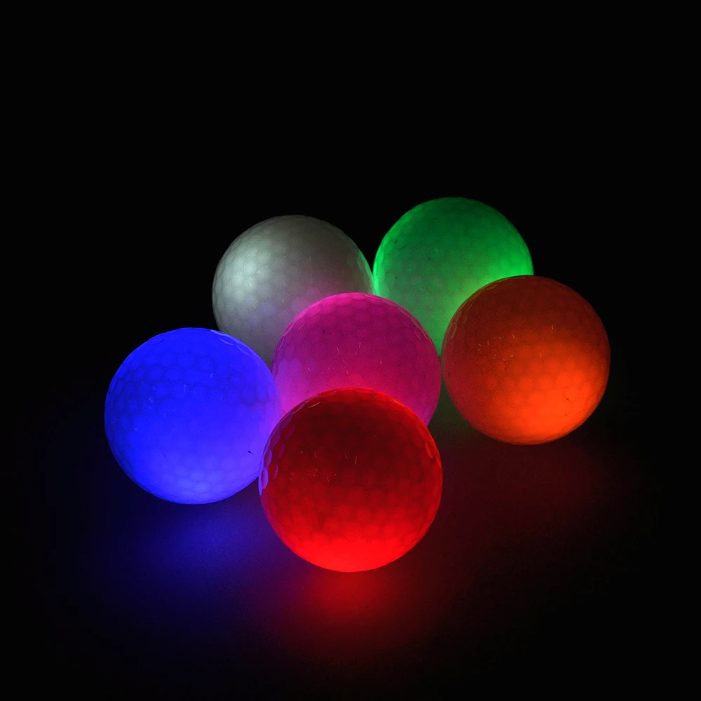 Golf Balls Glow Golf Balls for Night Sports Luminous LED Glowing in The Dark Long Lasting Bright