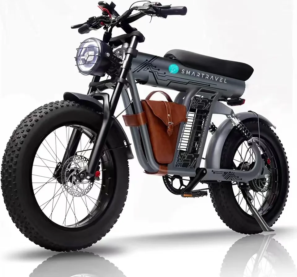 

Flying ZM21 Wide Fat Tire Electric Bicycle, Mountain Ebike, 1200W Rear Hub Motor, Travel Retro, Off Road, Motorcycle, 20 Inch
