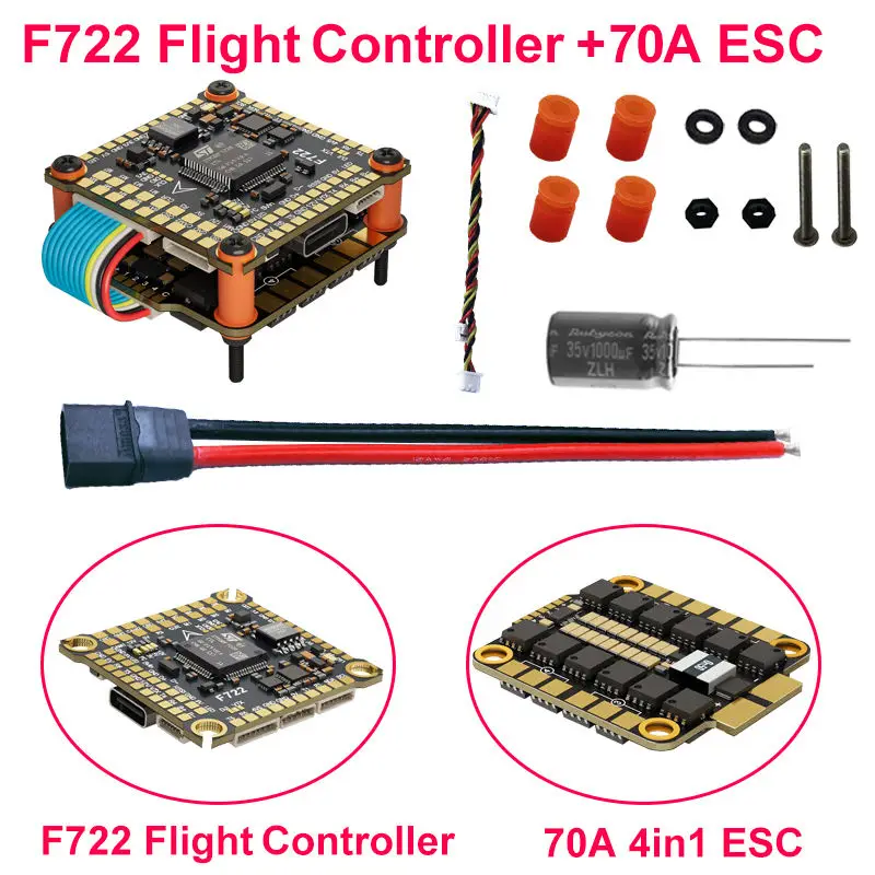 รูปสินค้า คอนโทรลเลอร์โดรนแข่ง FPV ไร้บัดกรี 8 มอเตอร์