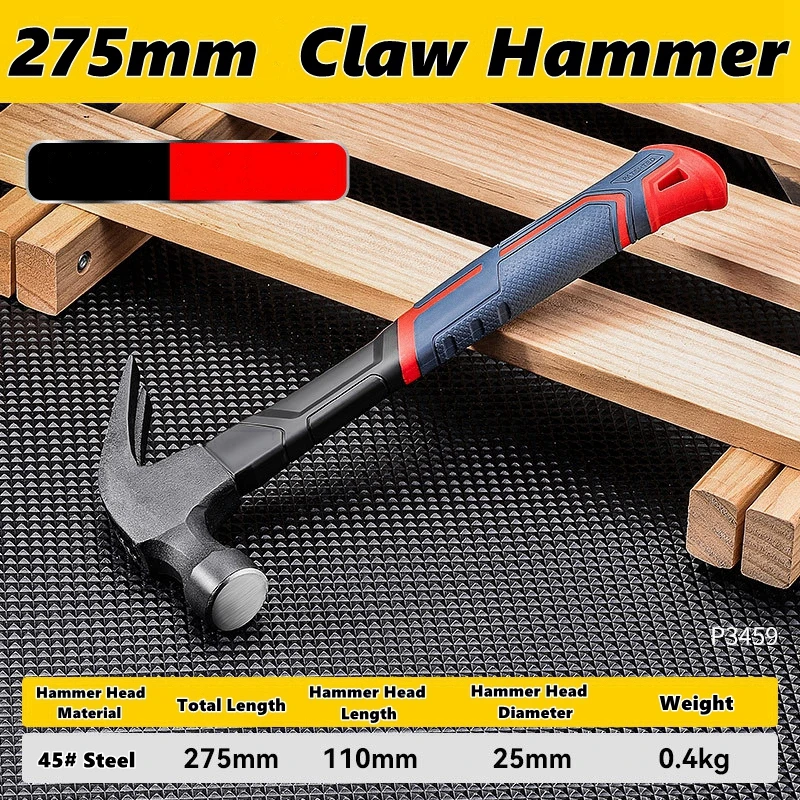 Versatile Lightweight Claw Hammer for Carpentry and Emergency Use