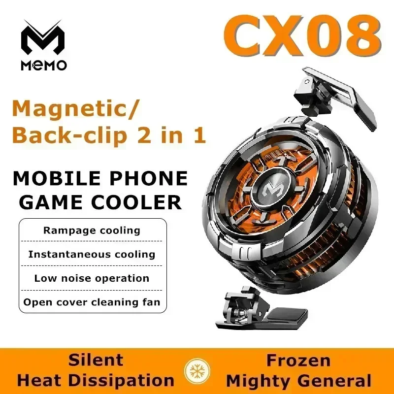 MEMO ブラック スマホ冷却ファン MEMO ブラック スマホ冷却ファン MEMO CX08 磁気バッククリップ