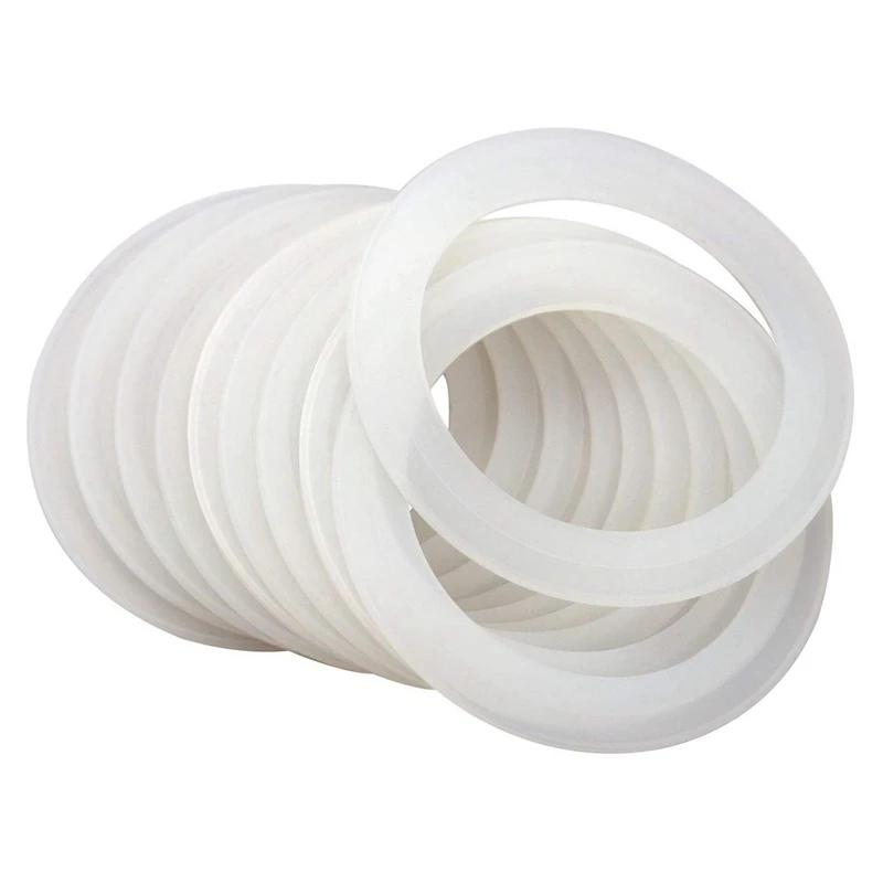 Regular Mouth Lids For Mason Jar Lids Plastic Storage Caps 70Mm & Silicone Sealing Rings For Leak Proof Mason Jar