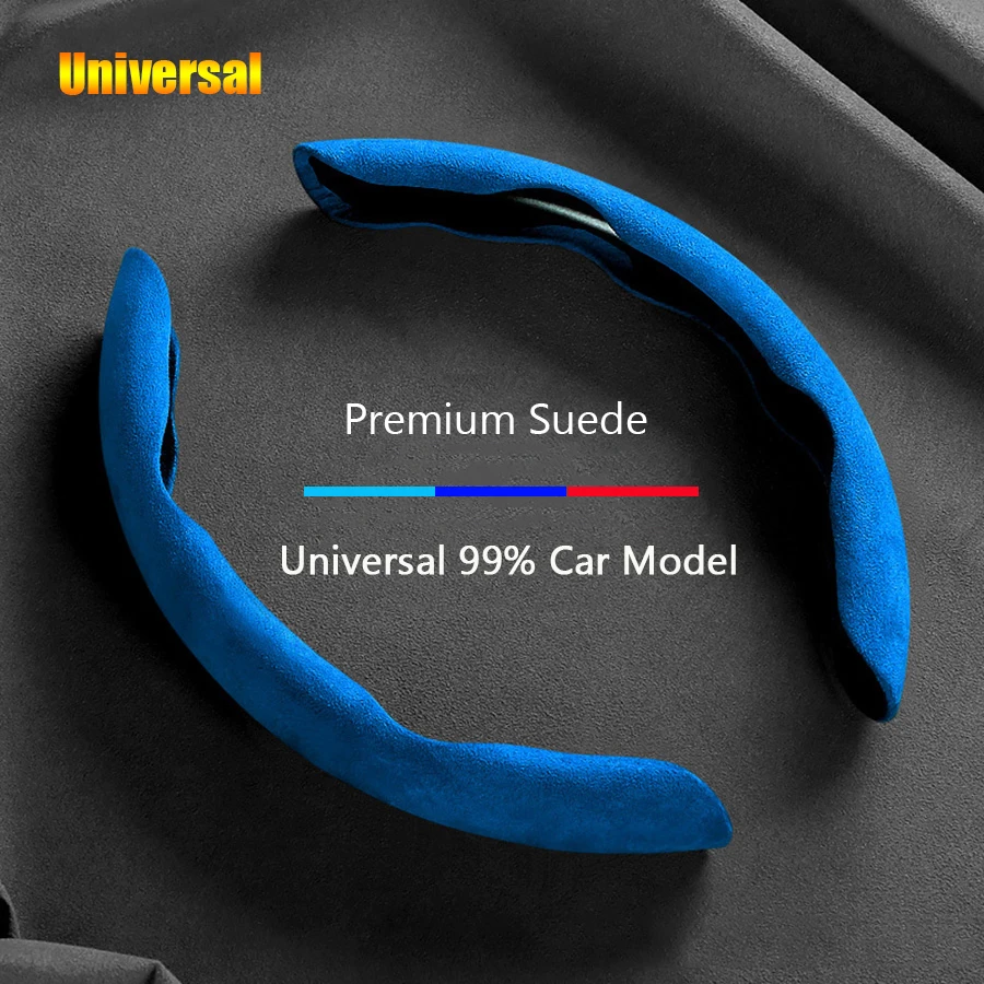 Steering wheel cover Suede Universal 38CM Car Steering Wheel Booster Cover Non-Slip Auto Interior Steer Protector Decoration Accessories