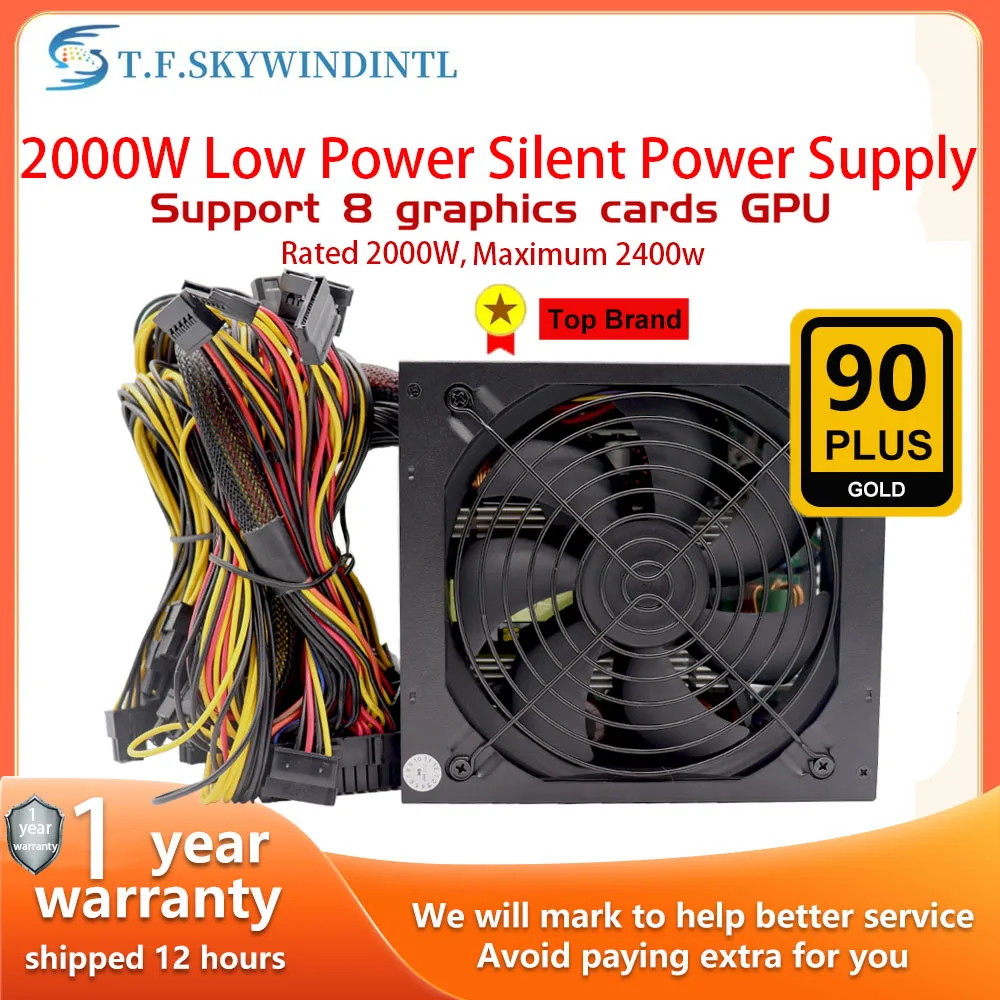 Atx 2000w Pc Power Supply Eth Mining Power Supply Btc Miner Efficient