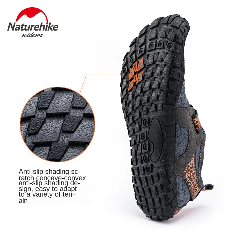 Non-slip Wading Upstream Beach Shoes Thickened Rubber Sole Anti-skid Wear-resistant Bottom Drain Hole Design Shoe