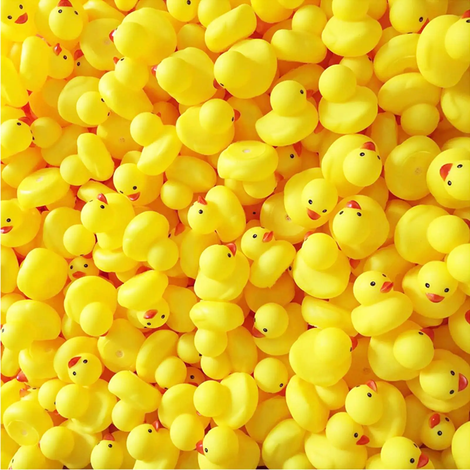2PC Mini Yellow Duck Rubber DuckCar Decoration Toy  Ducky Water  Floating Pool Fishing Play Set for Kids 5