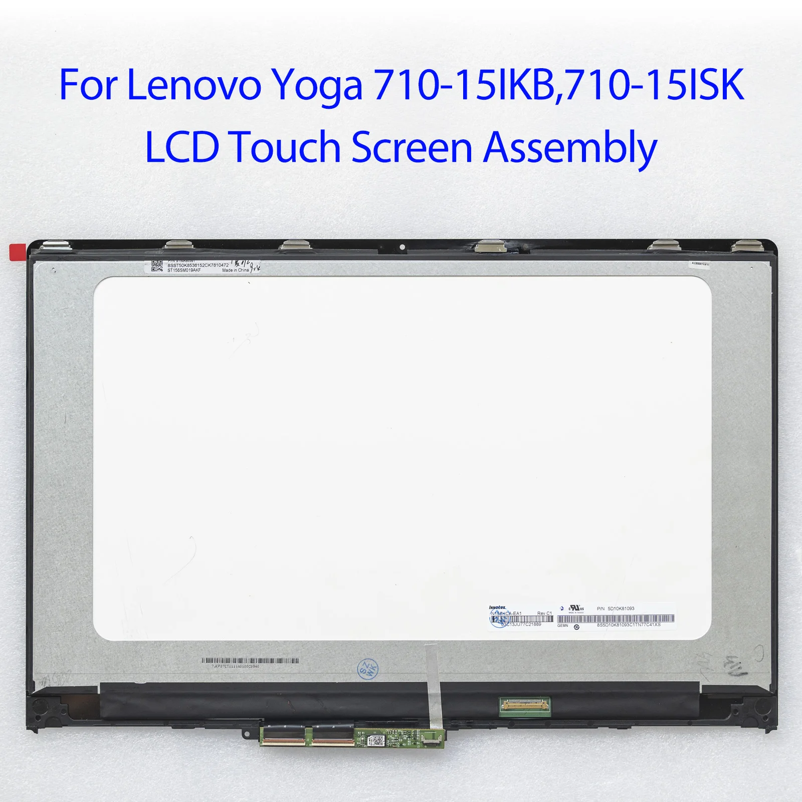 

15.6" For Lenovo YOGA 710-15IKB 710-15ISK 4k UHD OR FHD LCD Display Touch Screen Digitizer Assembly with Frame bezel