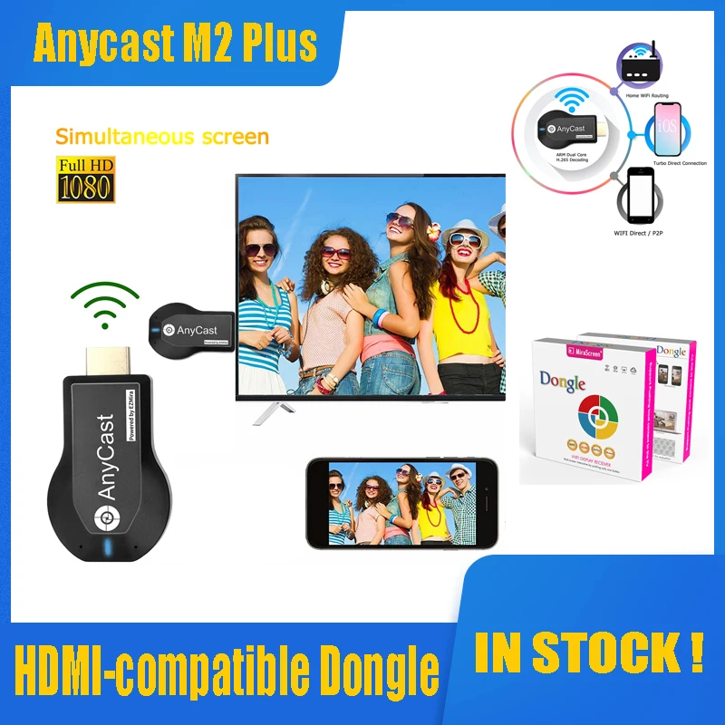 Tanie M2 Plus TV Stick bezprzewodowy odbiornik i odtwarzacz plików multimedialnych