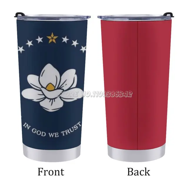 Új Mississippi Magnolia Zászló 2020 Utazási Kávé Bögre 20 Oz Autó Csésze Termosz Ivócsésze Ajándékhoz State Fl - Image 3