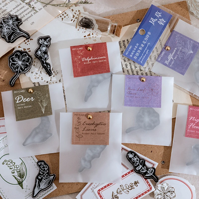 Retro Vintage Forest Market Acrylic Rubber Stamp Decorative DIY Stationery  Scrapbooking Wholesale