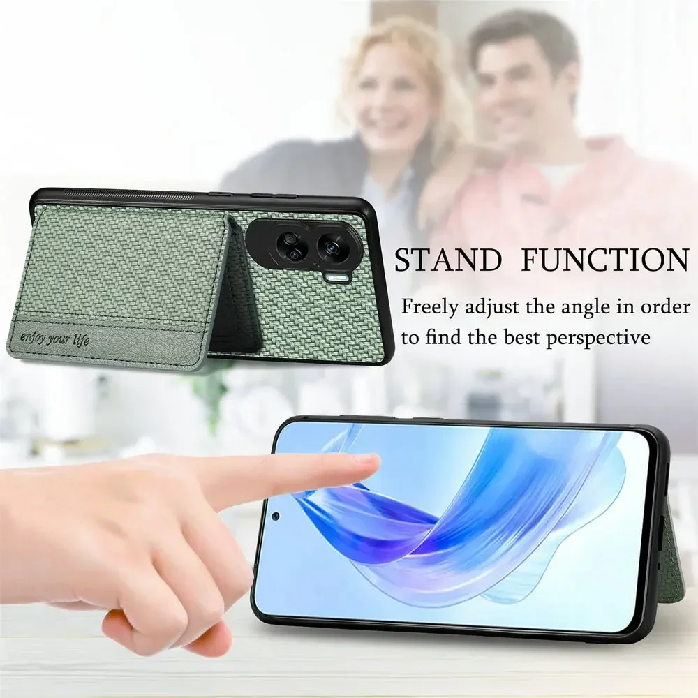 Leather RFID Wallet Case with Magnetic Closure for HONOR 200 Pro & Honor200 Lite Smart Cover
