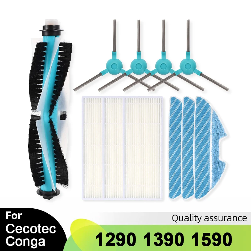 Sweet D Spazzola Principale Parti di Ricambio Compatibile con Cecotec Conga 1390 Cecotec Conga 1290 Robot Aspirapolvere, 2 Pz
