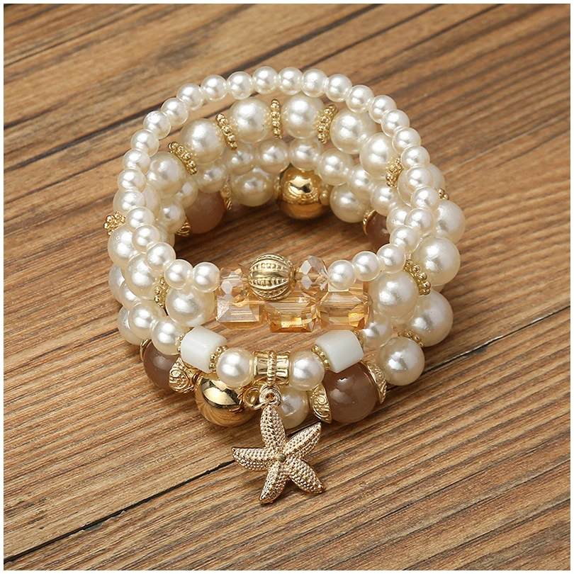 ●VINTAGE HOLLYWOOD● PEARL N CRYSTAL BEADS BRACELET 大人気 VINTAGE HOLLYWOOD】Pearl n Crystal Beads Bracelet (VINTAGE