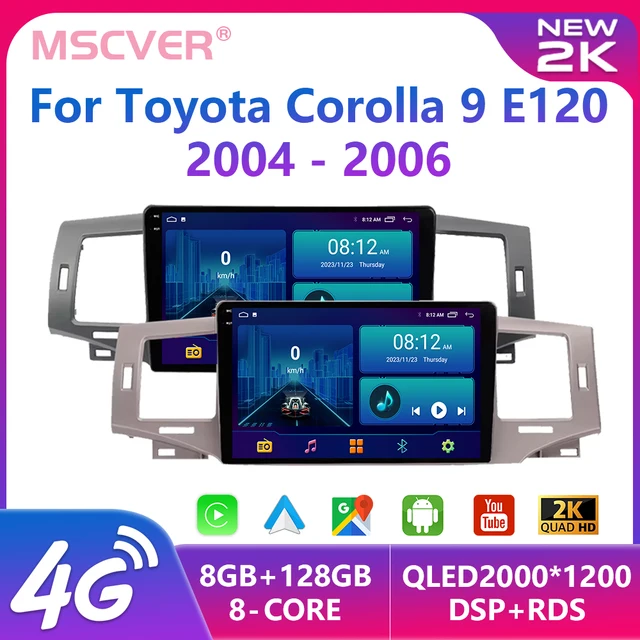 Android 13 Car Radio For Toyota Corolla 9 E120 2004 2005 2006 Video Multimedia Bluetooth Player Navigation GPS 4G Carplay Stereo