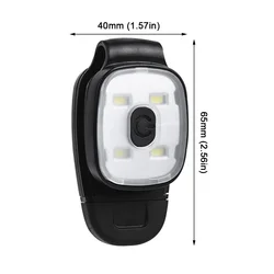 USB Rechargeable LED Clip - On Flashlight with 4 Lighting Modes for Enhanced Night Safety (A)