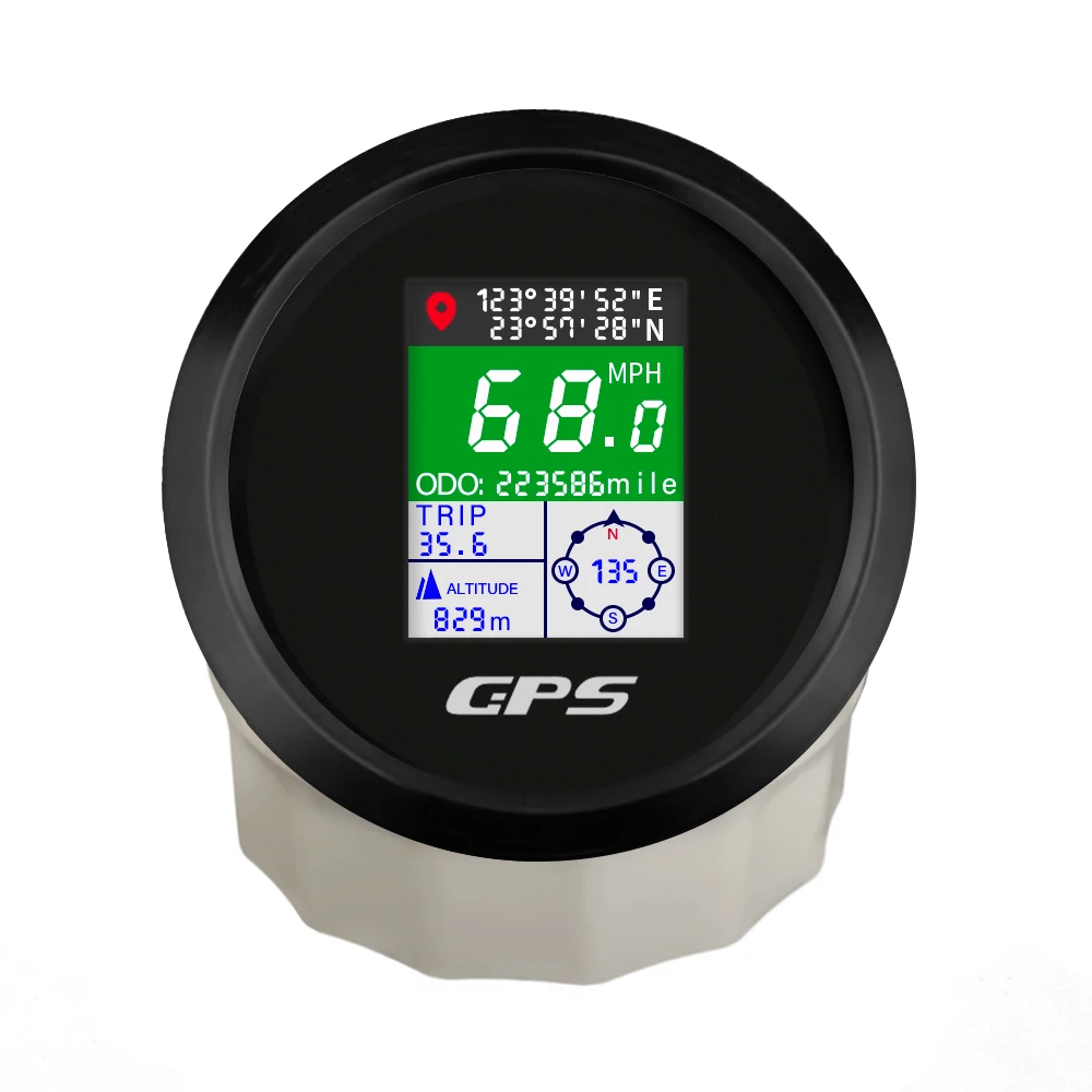 

Car Boat 52mm 85mm Digital GPS Speedometer ODO with Longitude Latitude Altitude with Adjustable MPH Knots km/h for RV Ship