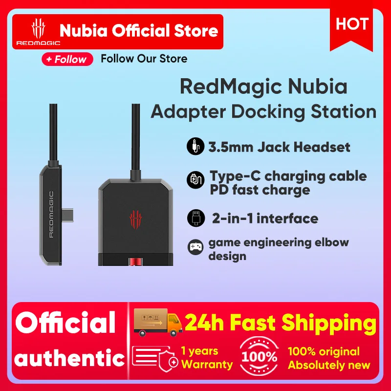 Nubia-ゲームドック用のRedmagicアダプター,タイプCポート,Red Magic
