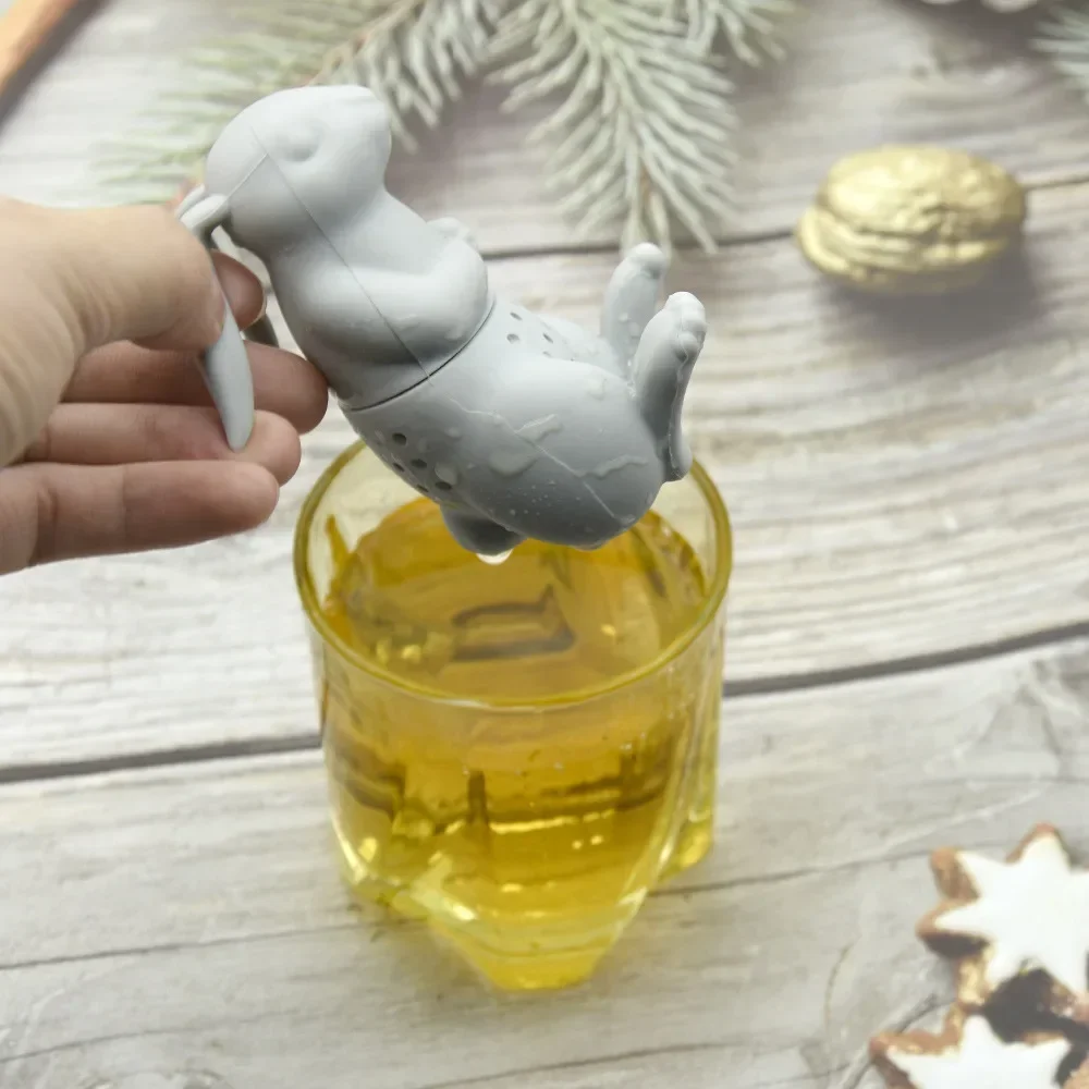 Cute Rabbit Silicone Tea Infuser Filter Strainer for Puer Tea Herb Tea Strainer Accessories Rabbit